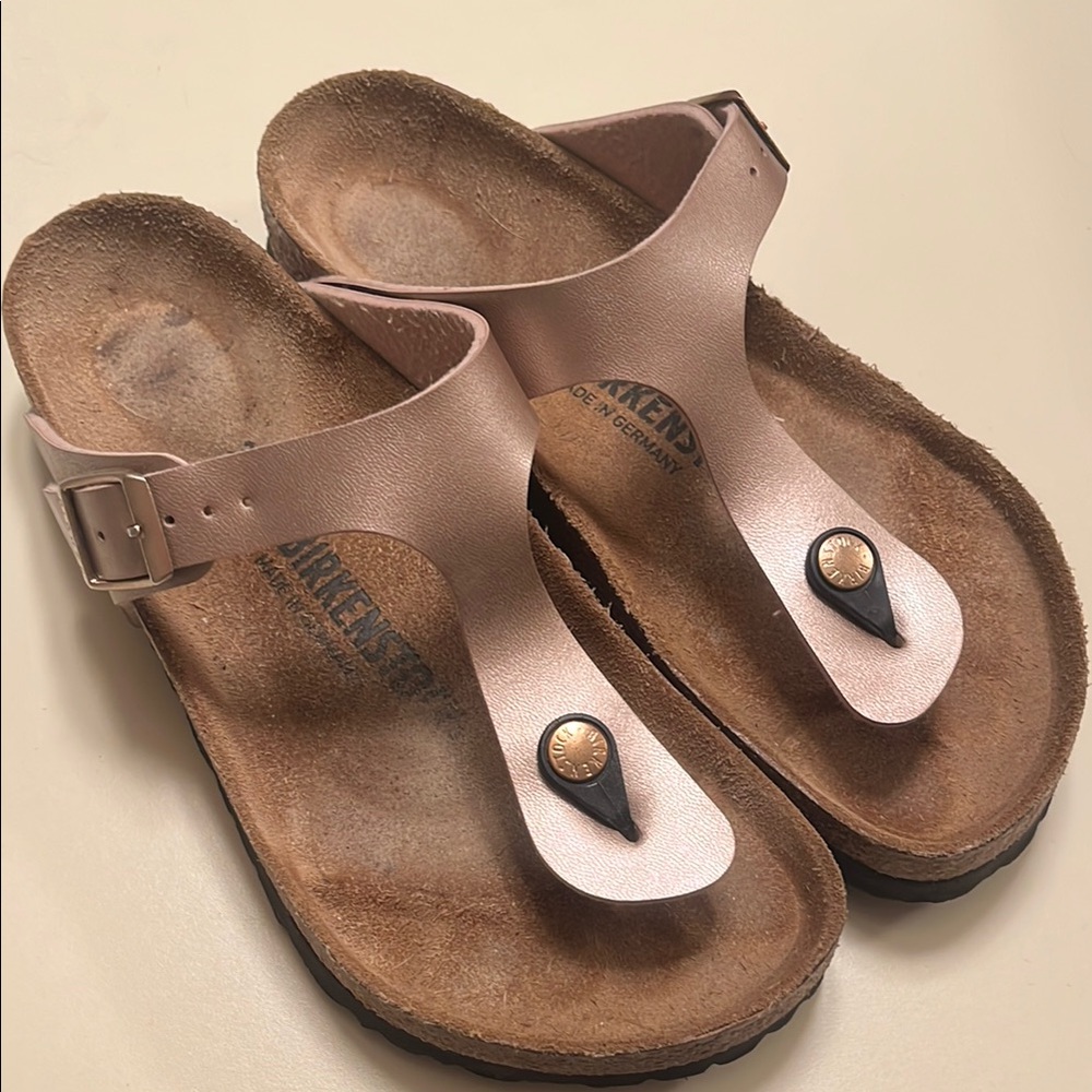 Birkenstock Rose Gold Gizeh Sandals